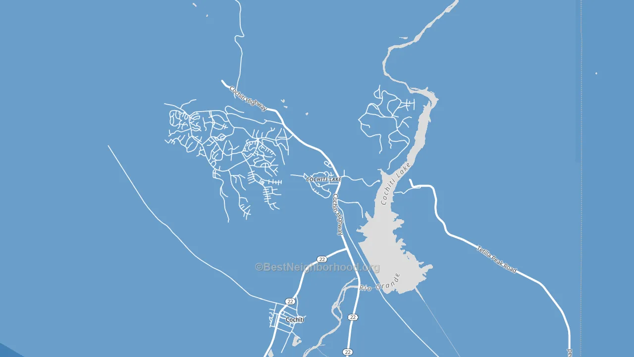Cochiti Lake, NM block-group political-lean map