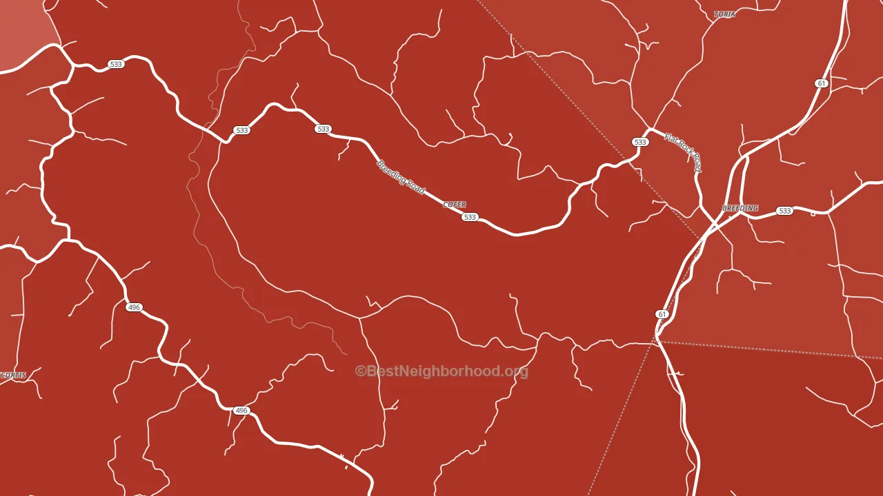 Cofer, KY block-group political-lean map