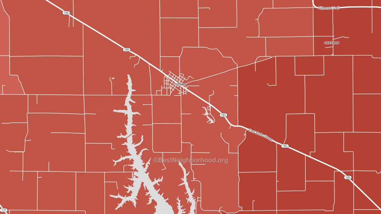 Coffeen, IL block-group political-lean map