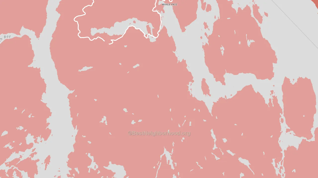 Coffman Cove, AK block-group political-lean map
