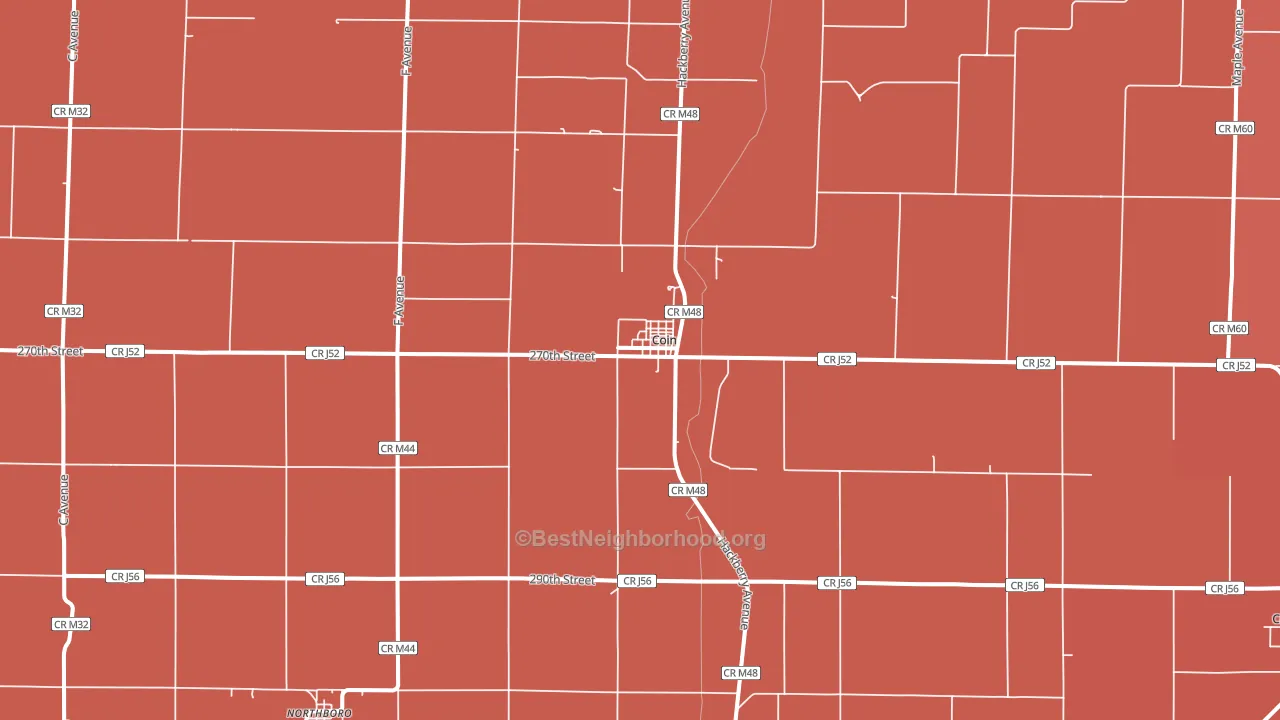 Coin, IA block-group political-lean map