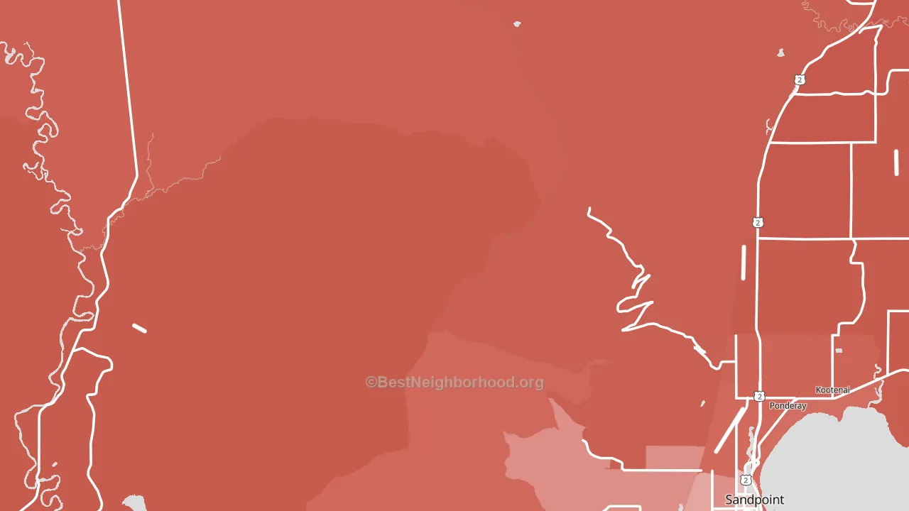 Colburn, ID block-group political-lean map