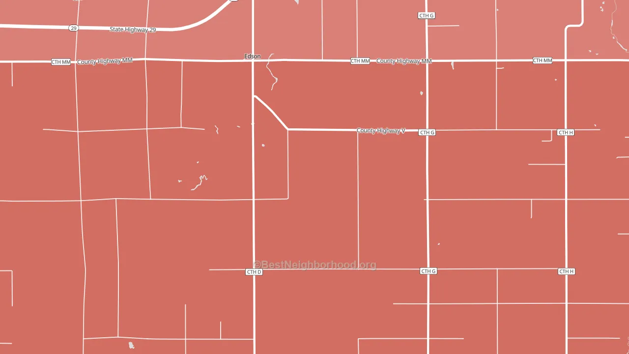 Colburn, WI block-group political-lean map
