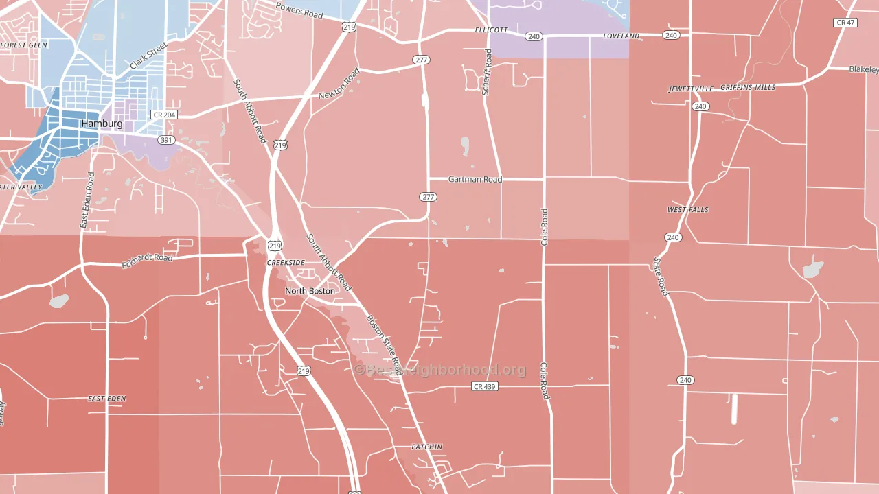 Colden, NY block-group political-lean map