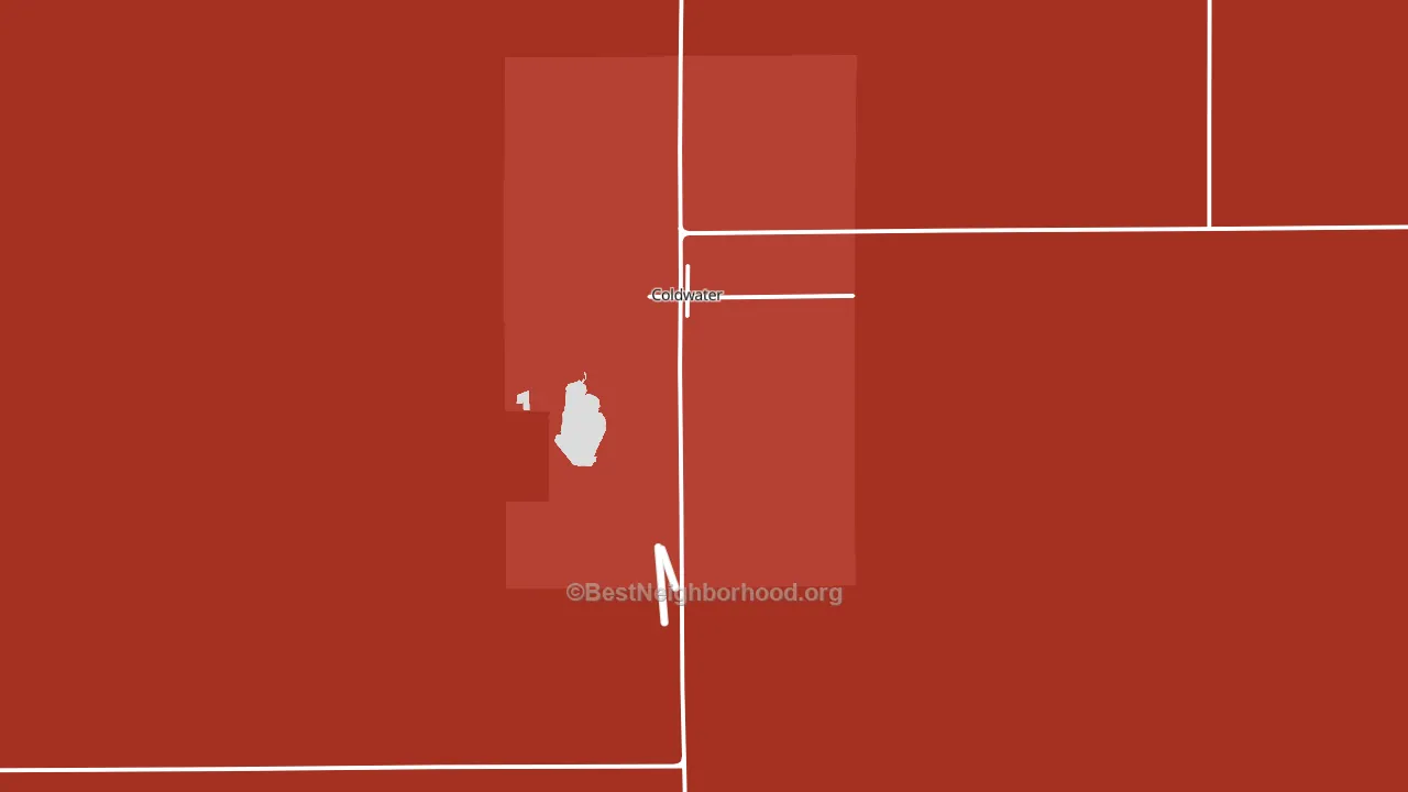 Coldwater, KS block-group political-lean map