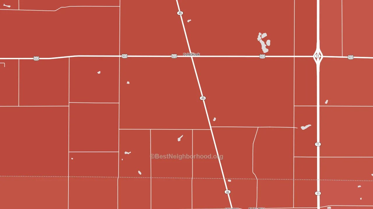 Colebrook, OH block-group political-lean map
