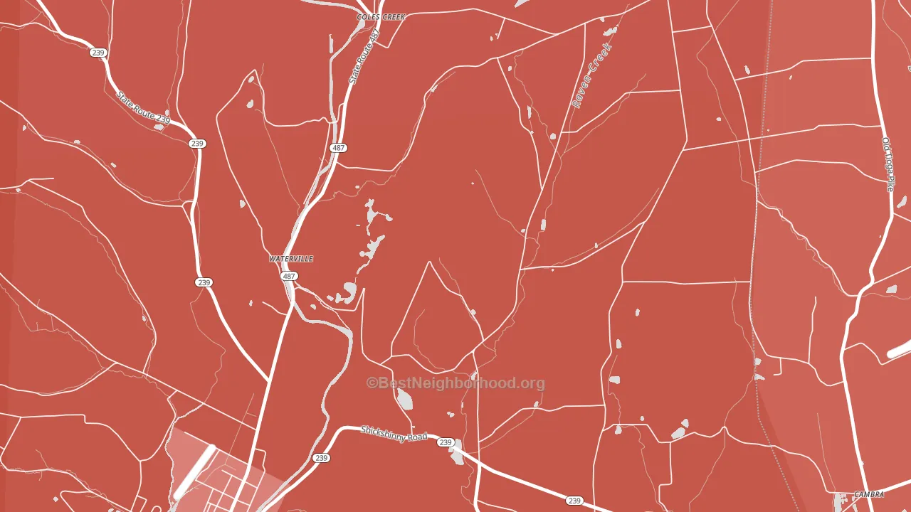 Coles Creek, PA block-group political-lean map