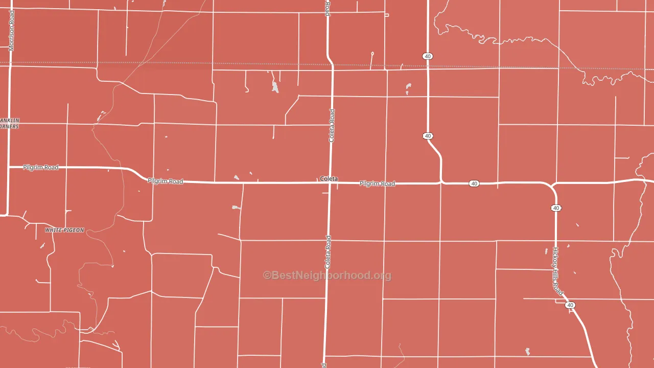 Coleta, IL block-group political-lean map