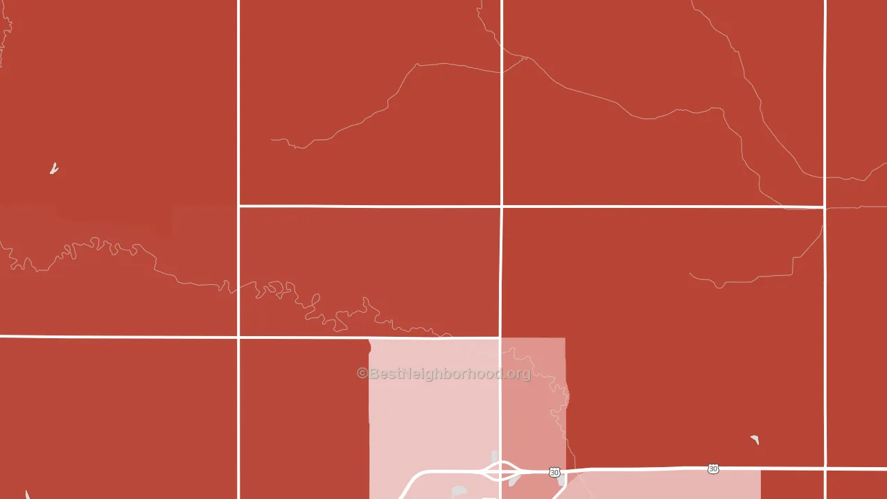 Colfax County, NE block-group political-lean map