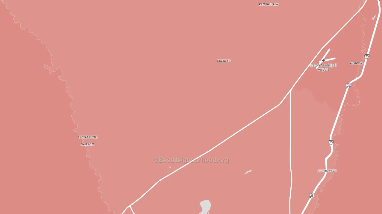 Colfax County, NM block-group political-lean map