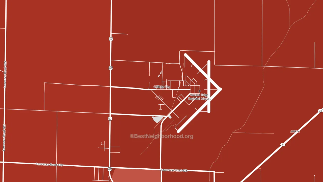 College City, AR block-group political-lean map