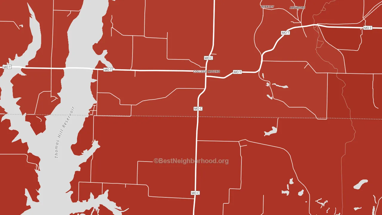 College Mound, MO block-group political-lean map
