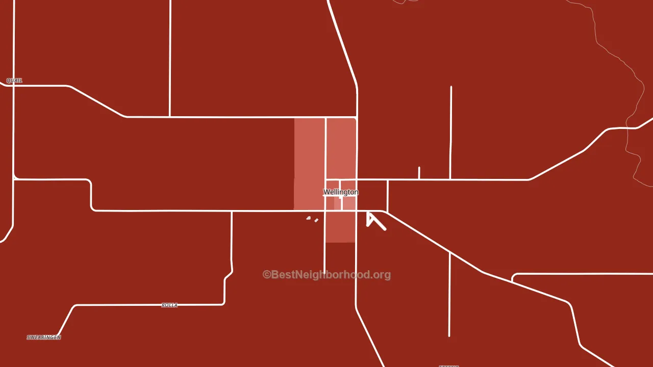 Collingsworth County, TX block-group political-lean map