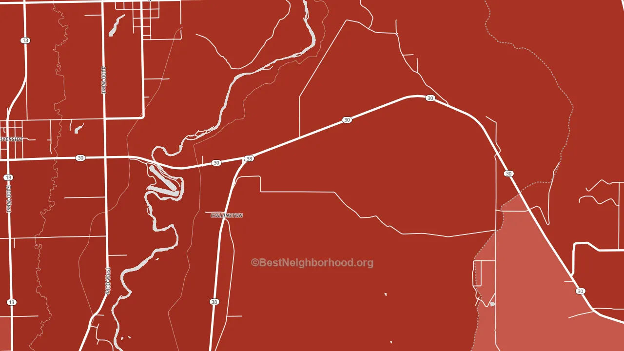 Collinston, UT block-group political-lean map