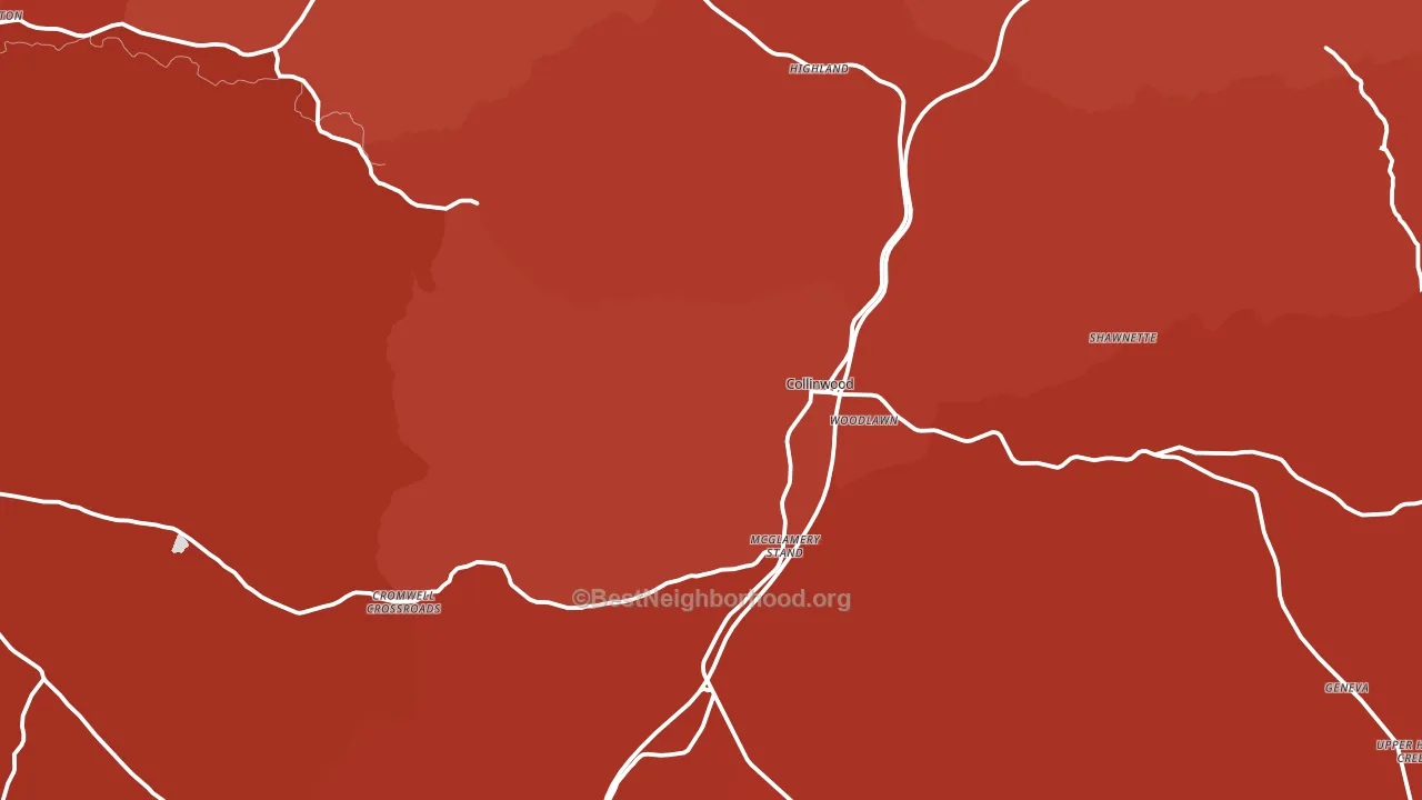 Collinwood, TN block-group political-lean map