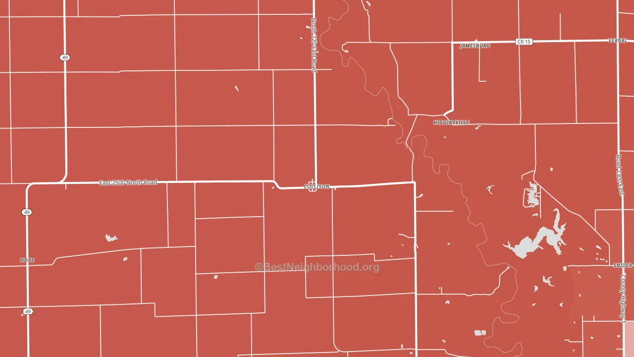 Collison, IL block-group political-lean map