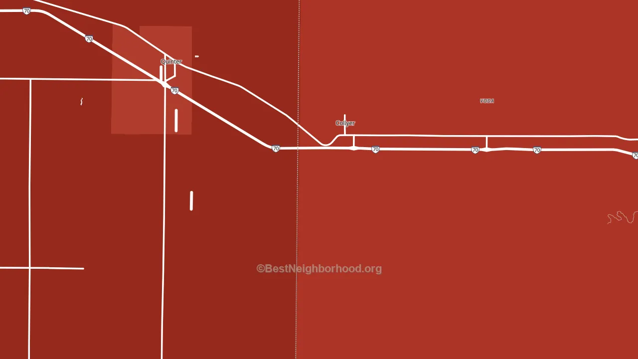 Collyer, KS block-group political-lean map