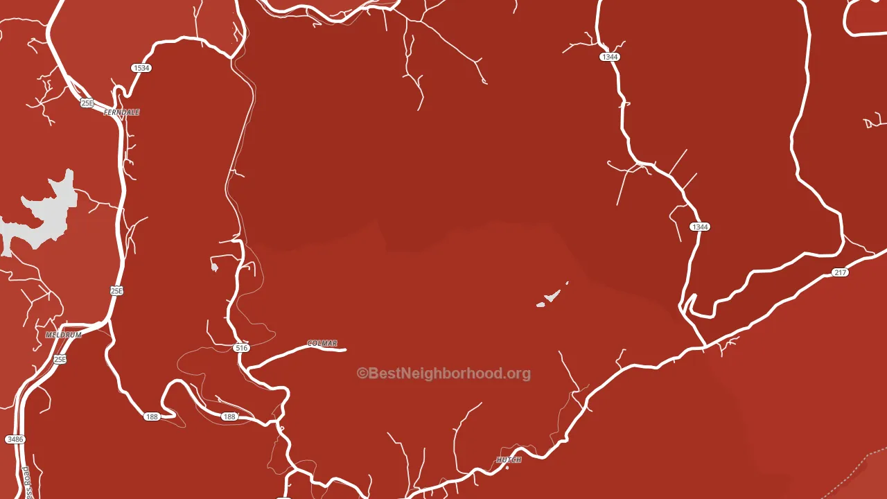 Colmar, KY block-group political-lean map