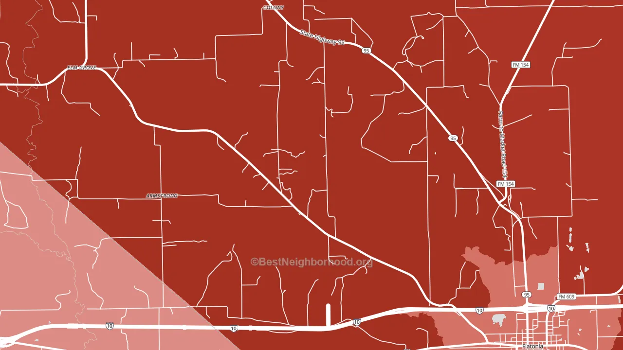 Colony, TX block-group political-lean map