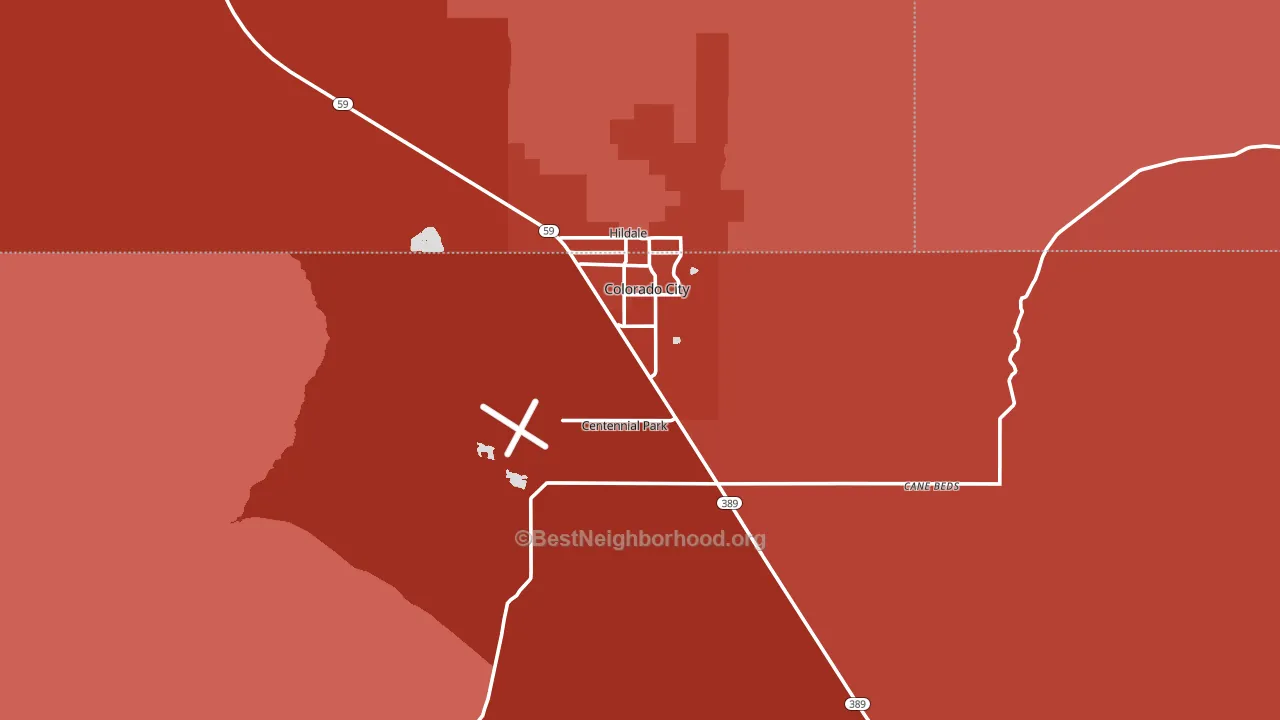 Colorado City, AZ block-group political-lean map
