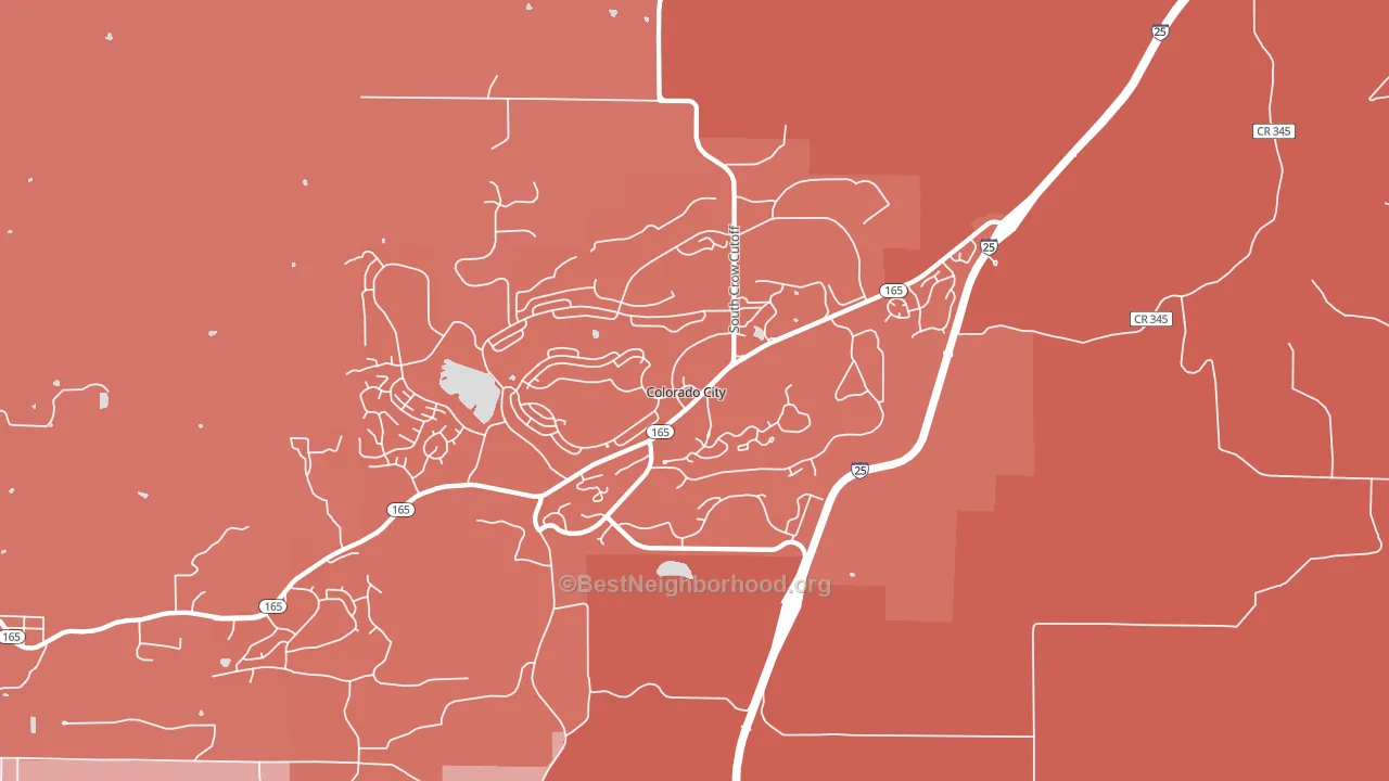 Colorado City, CO block-group political-lean map