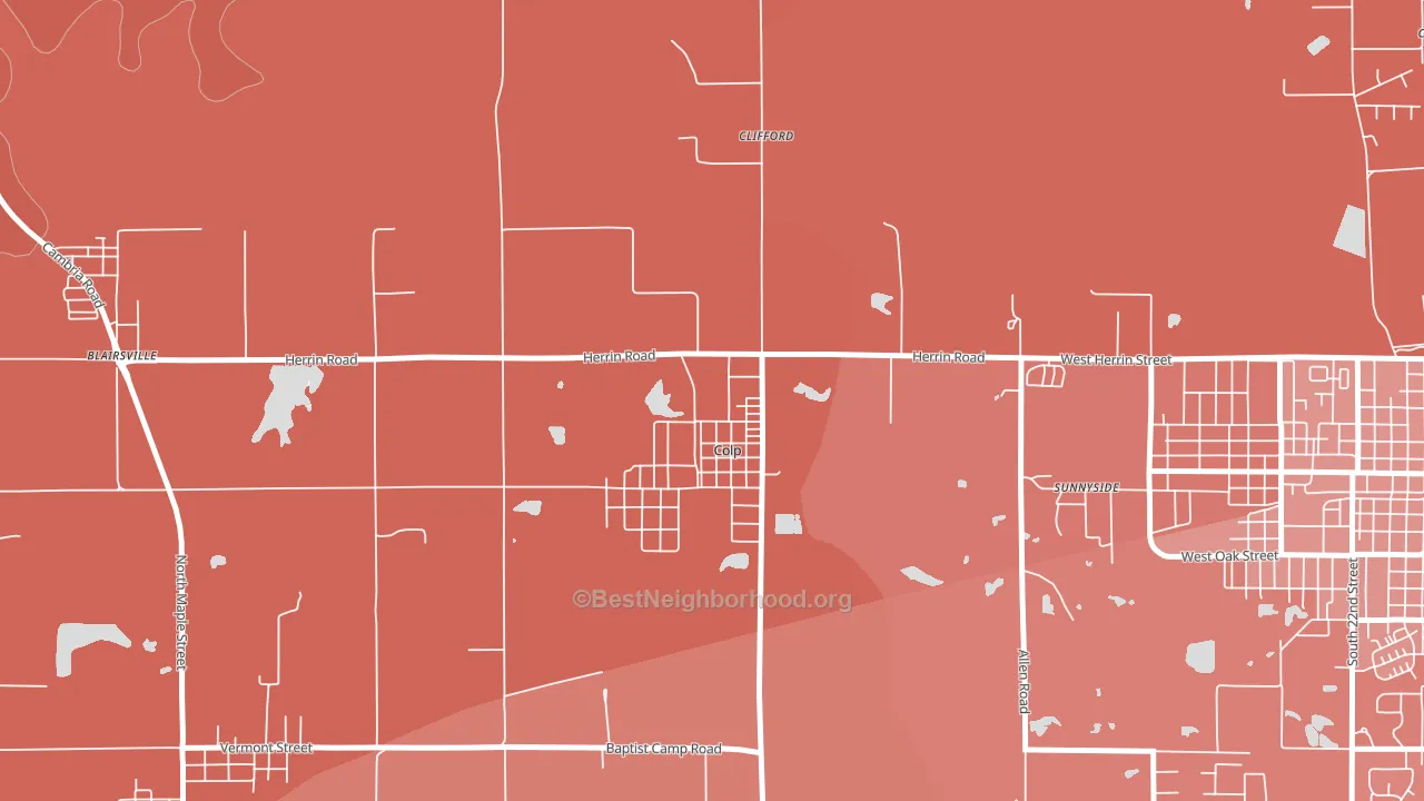 Colp, IL block-group political-lean map