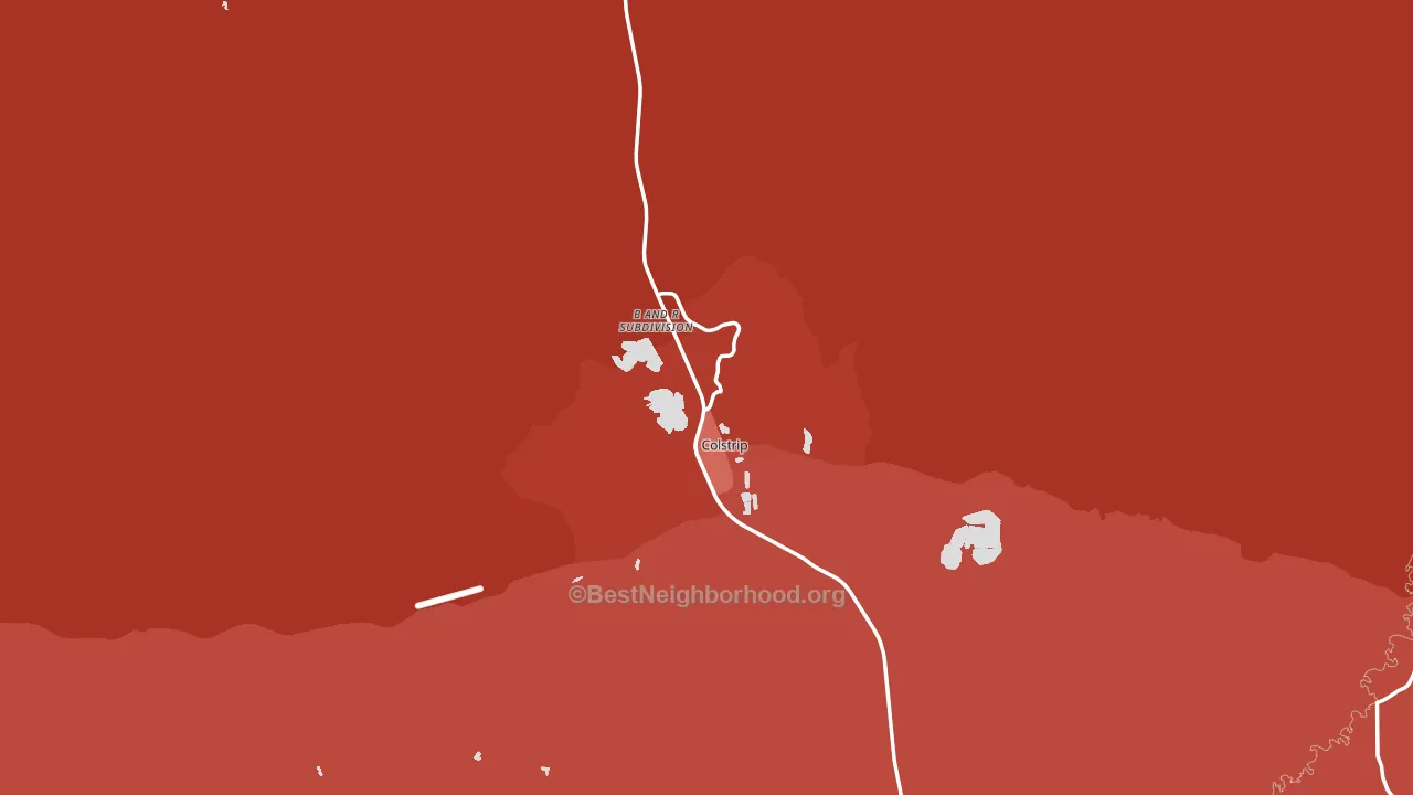Colstrip, MT block-group political-lean map