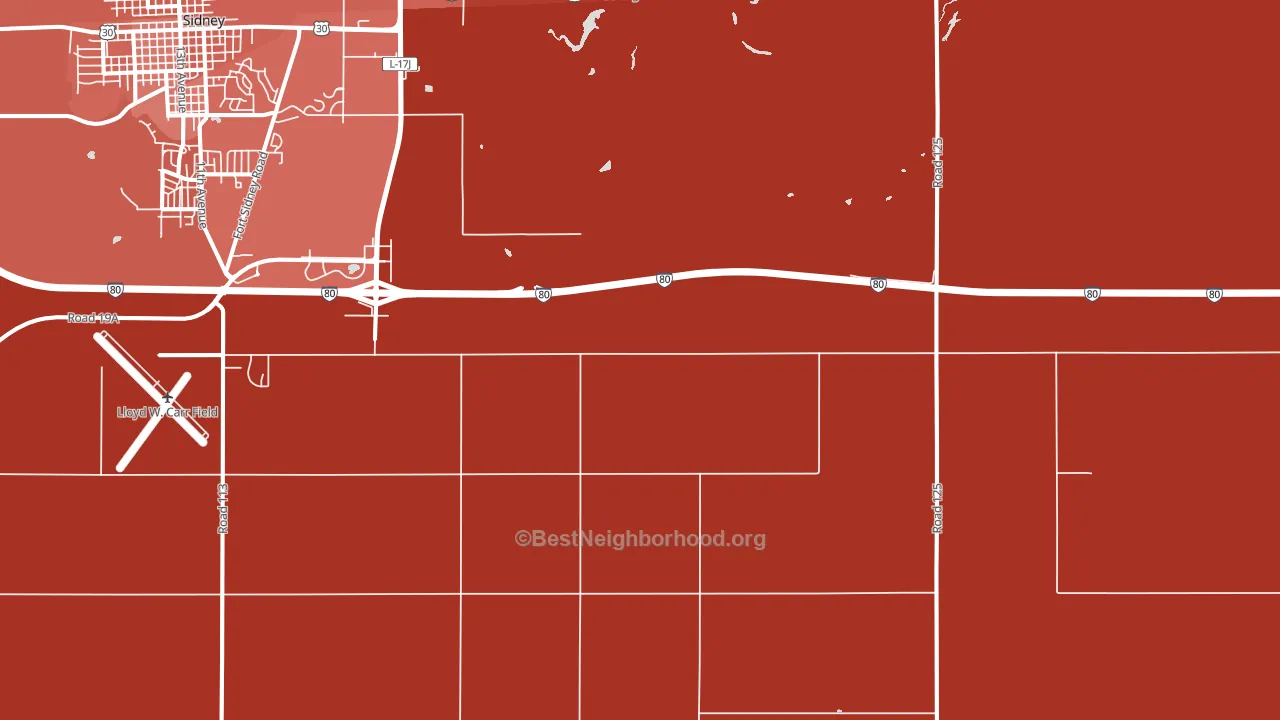 Colton, NE block-group political-lean map