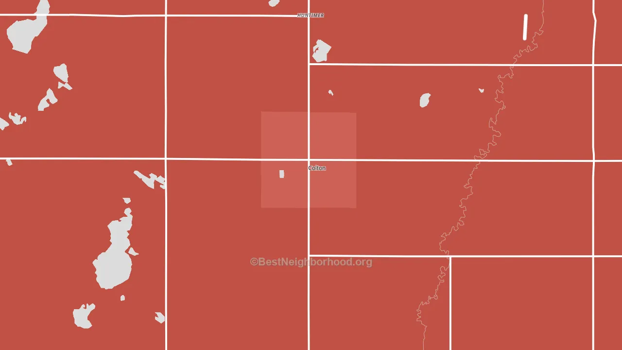 Colton, SD block-group political-lean map