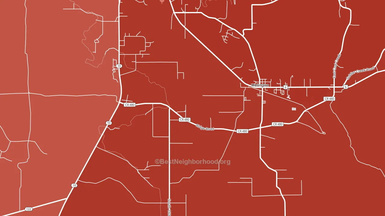 Columbia, UT block-group political-lean map