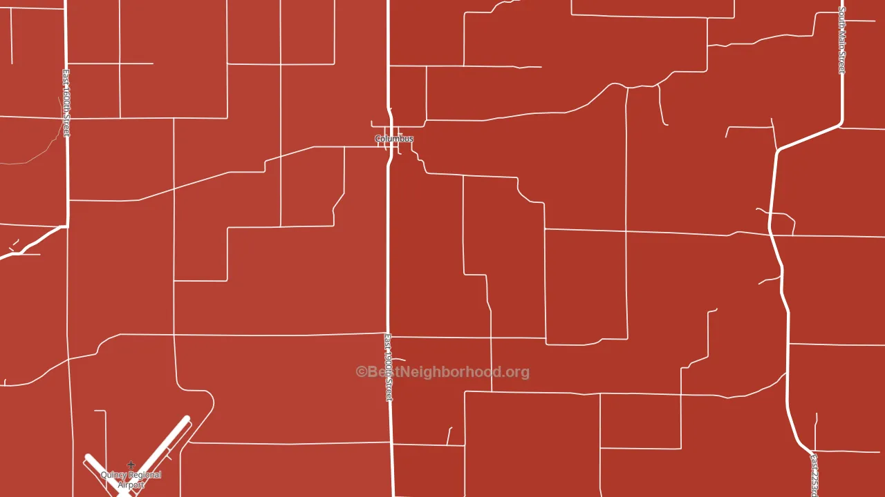 Columbus, IL block-group political-lean map