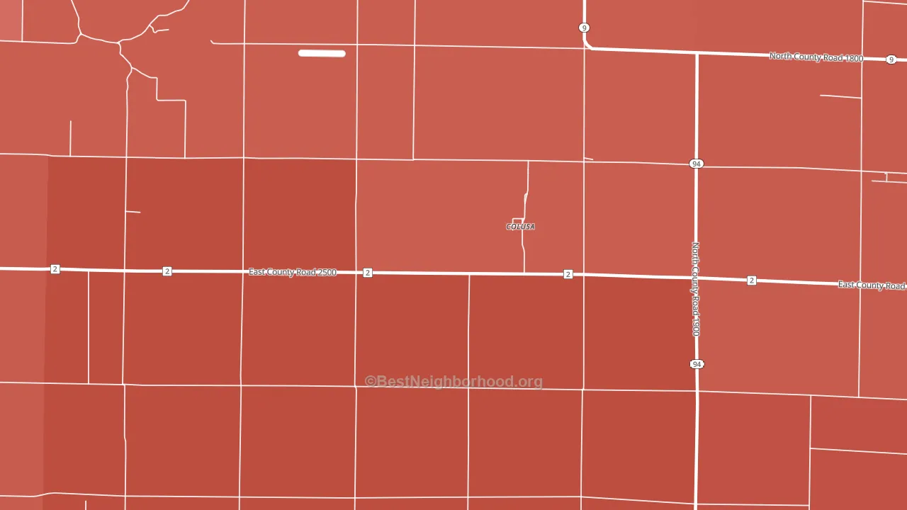 Colusa, IL block-group political-lean map