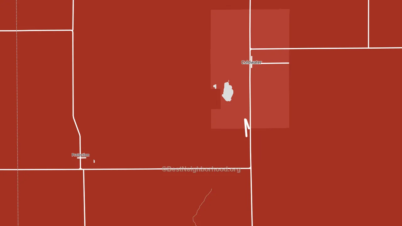 Comanche County, KS block-group political-lean map