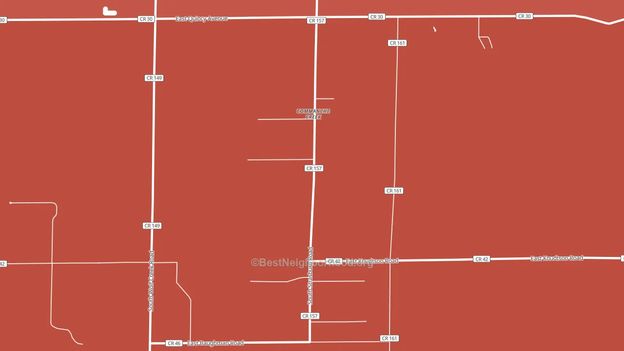 Comanche Creek, CO block-group political-lean map