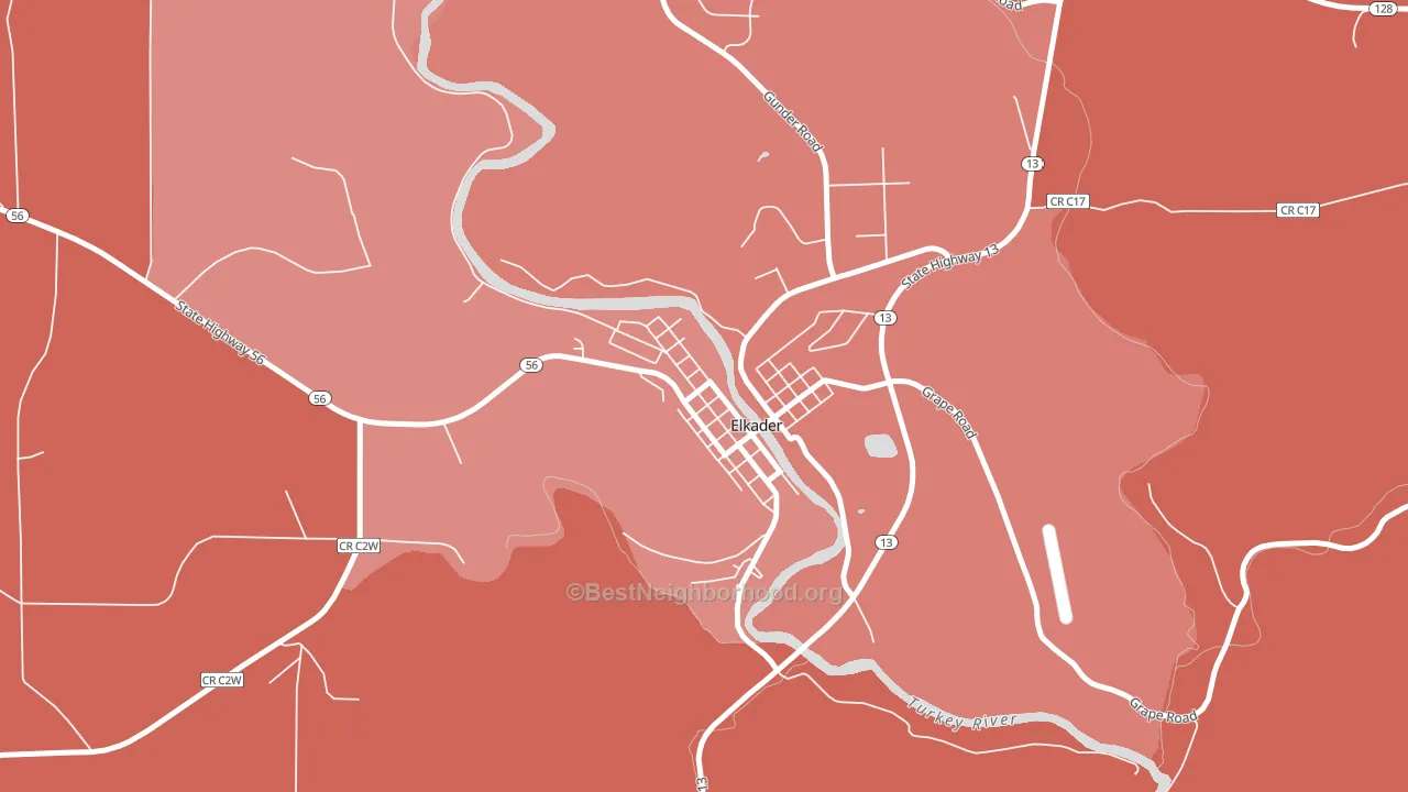 Communia, IA block-group political-lean map