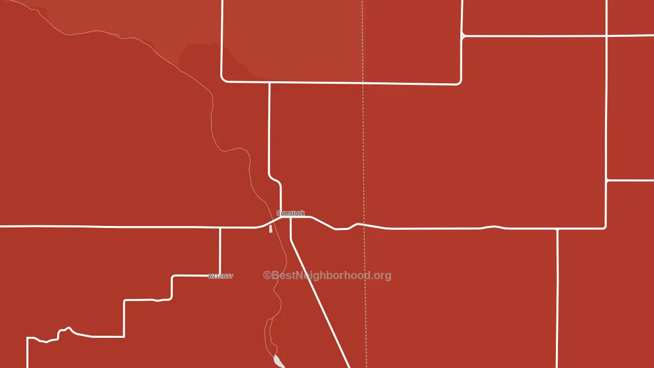 Comstock, NE block-group political-lean map