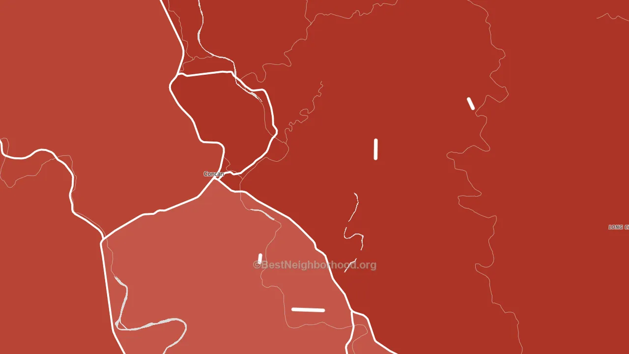 Concan, TX block-group political-lean map