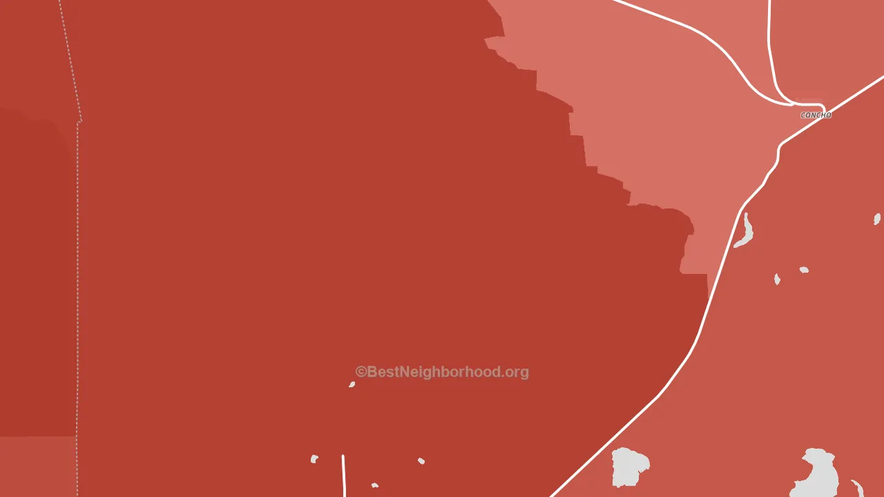 Concho, AZ block-group political-lean map
