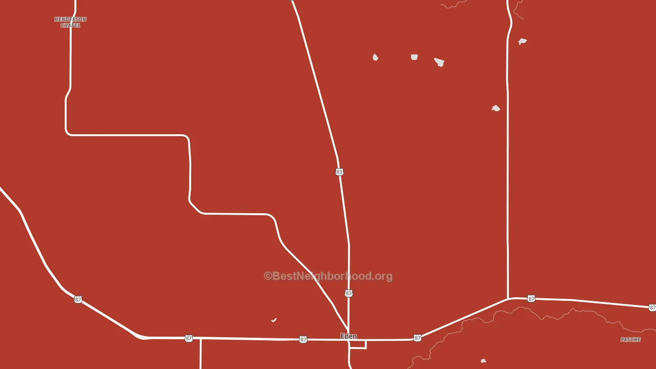 Concho County, TX block-group political-lean map