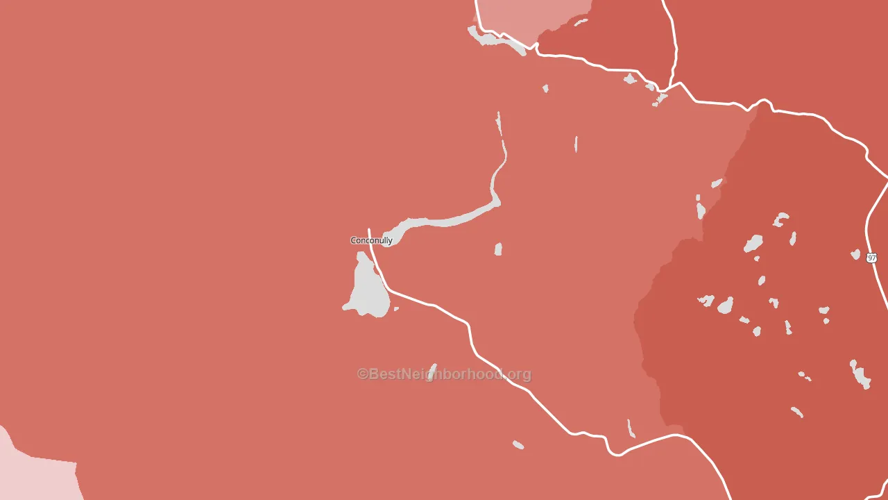 Conconully, WA block-group political-lean map