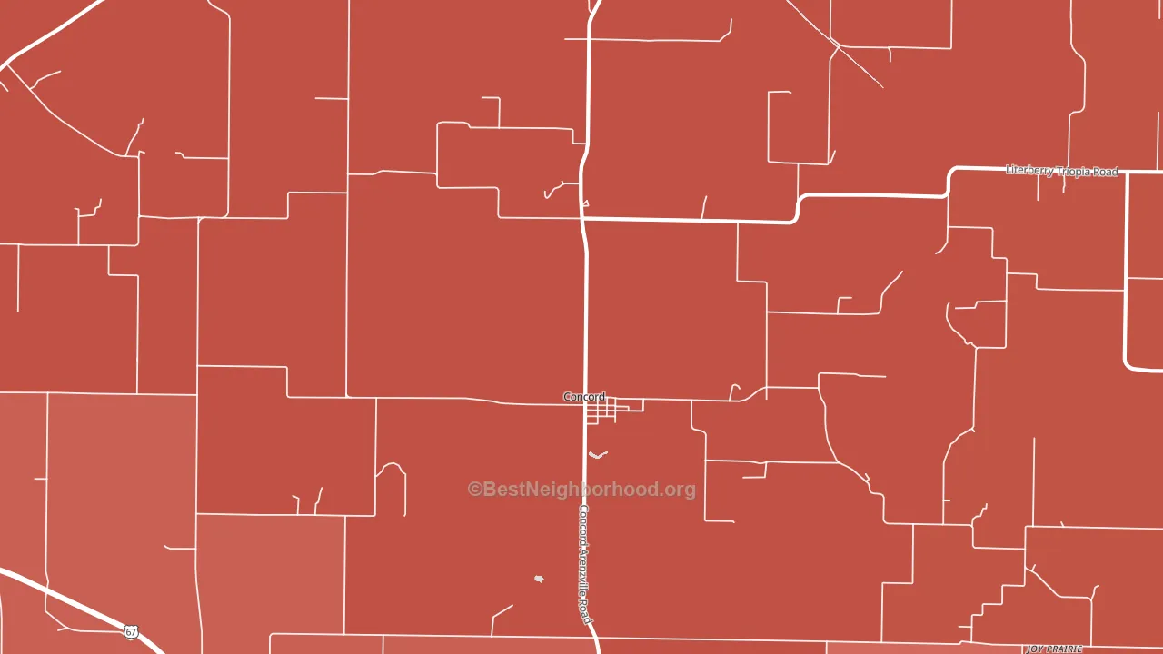 Concord, IL block-group political-lean map