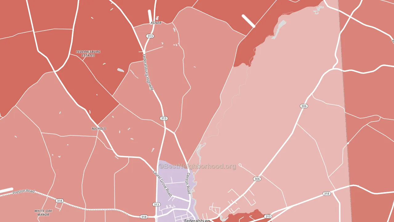 Concord, MD block-group political-lean map