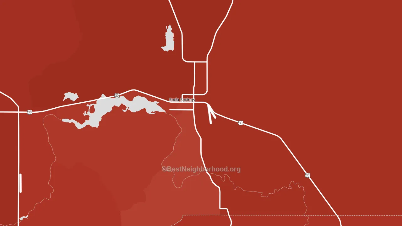 Conda, ID block-group political-lean map