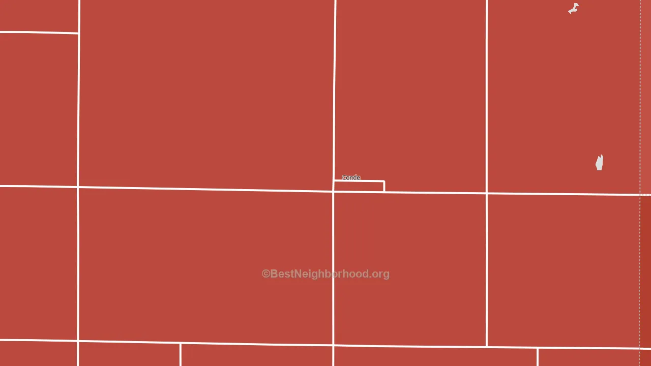 Conde, SD block-group political-lean map