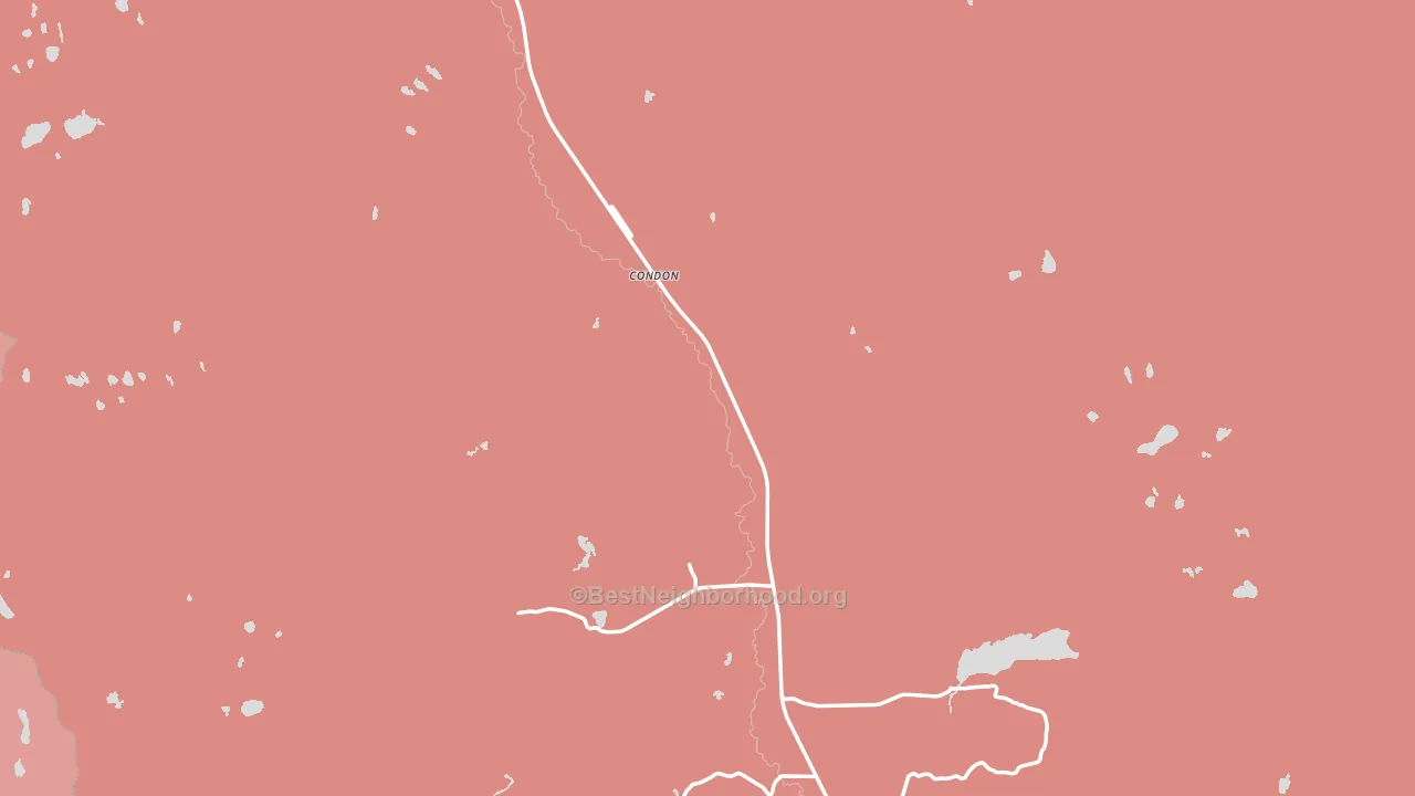 Condon, MT block-group political-lean map