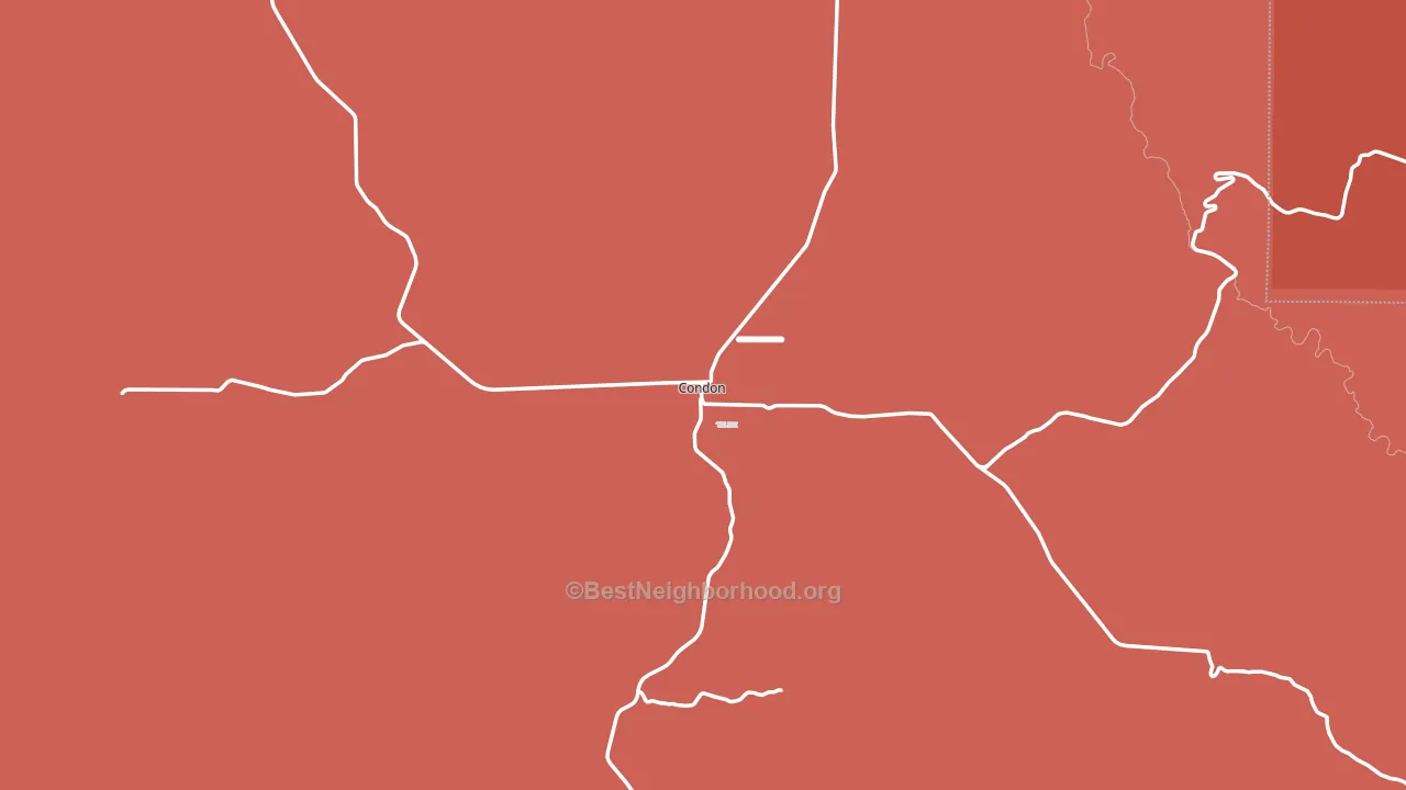 Condon, OR block-group political-lean map