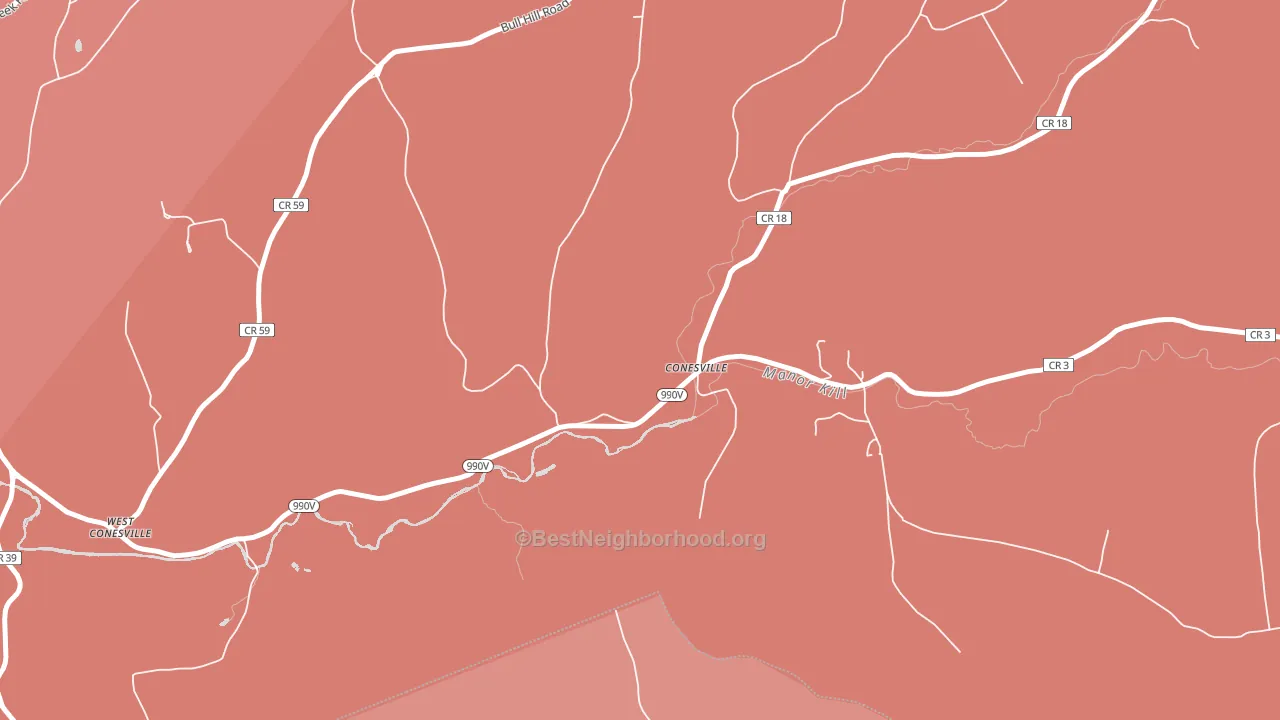 Conesville, NY block-group political-lean map