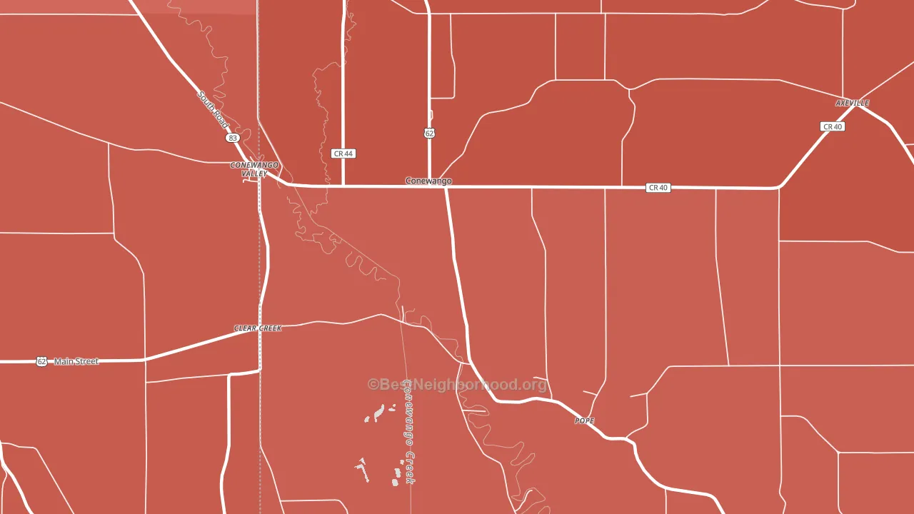 Conewango, NY block-group political-lean map