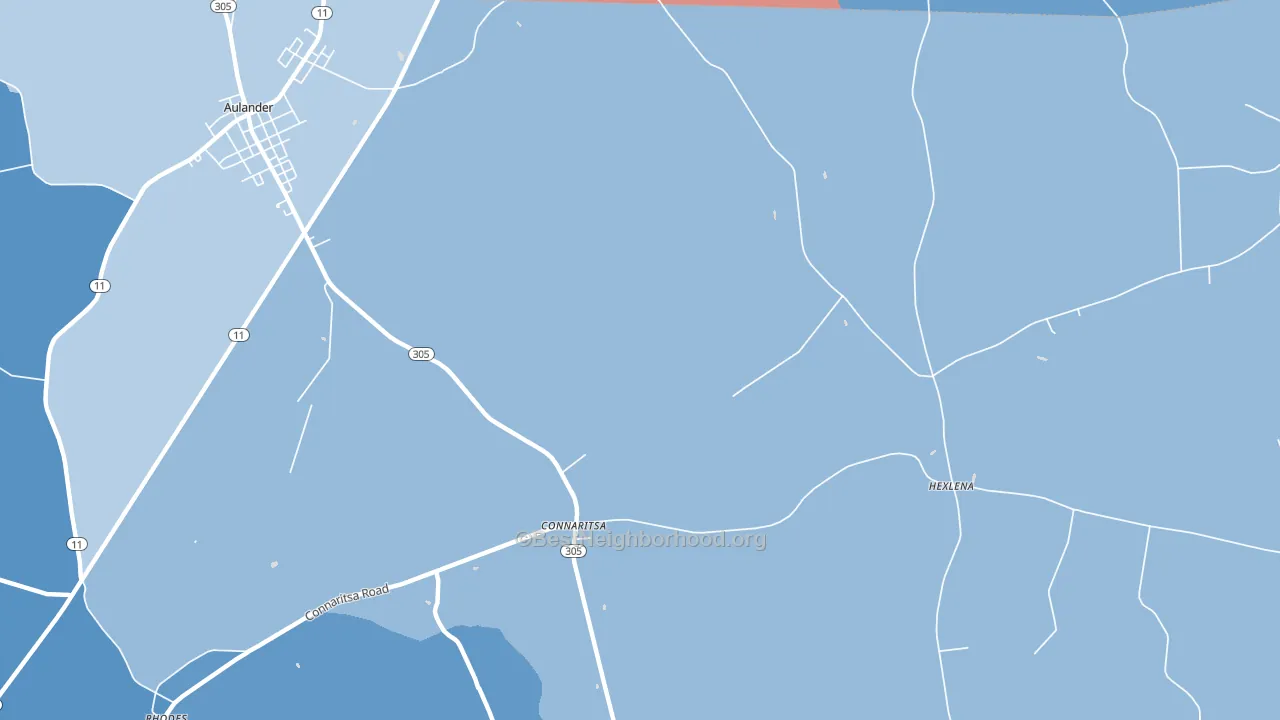 Connaritsa, NC block-group political-lean map