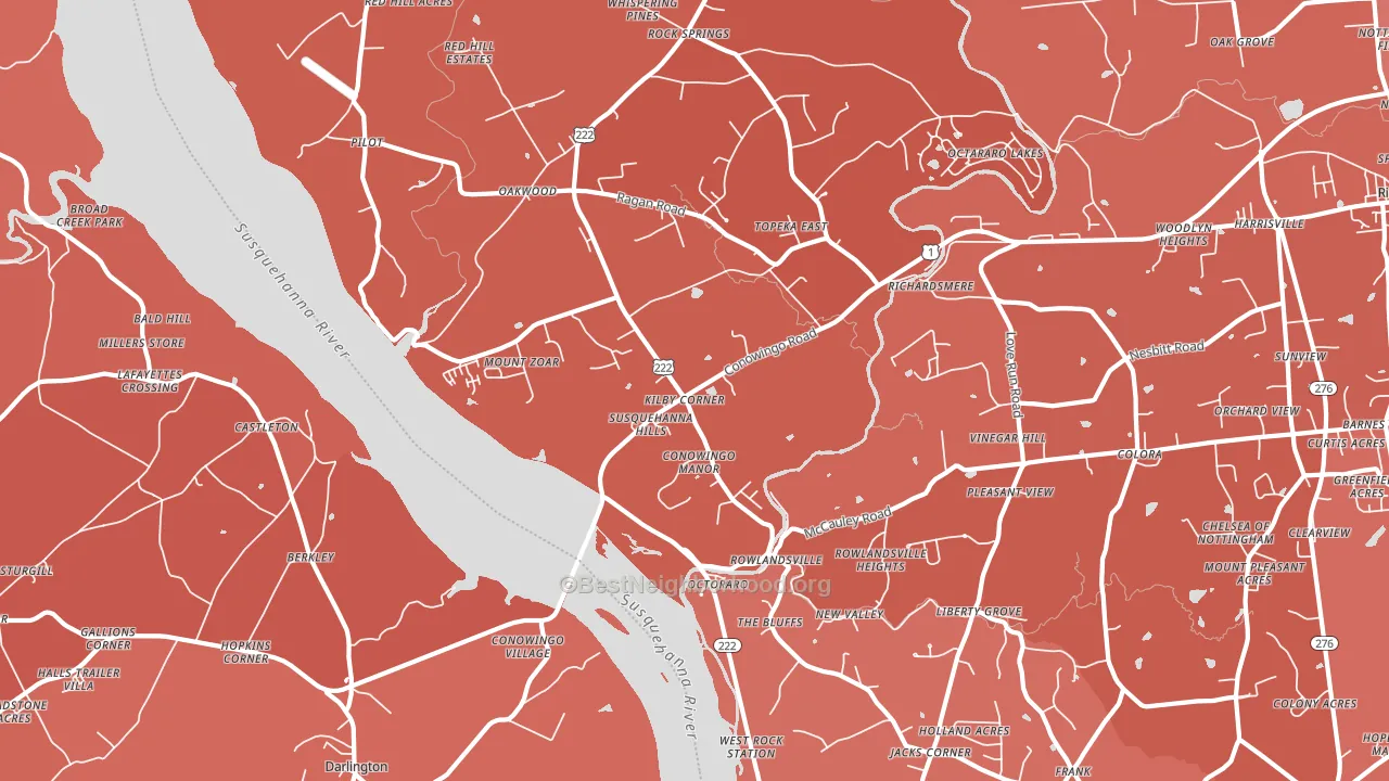 Conowingo, MD block-group political-lean map